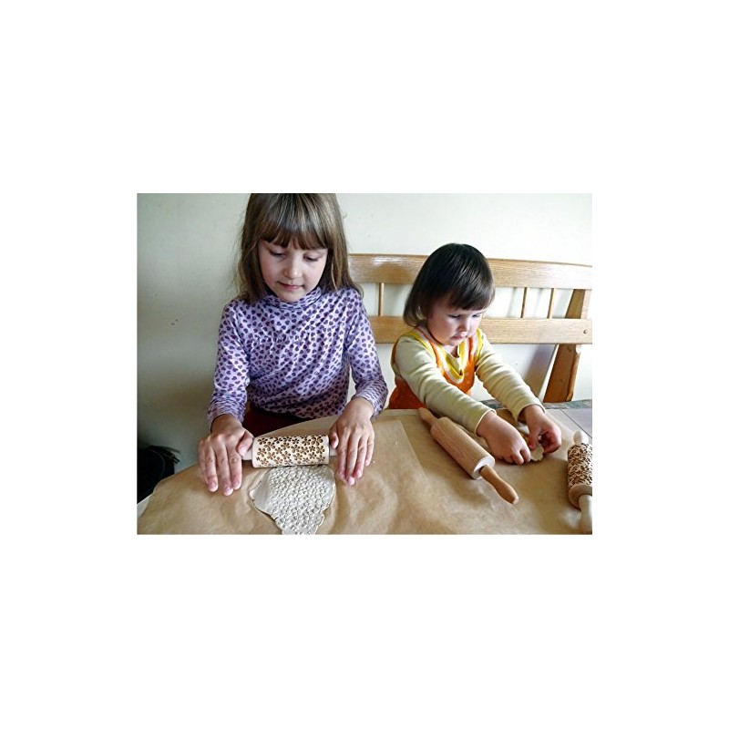 Holiday Rolling Pin Set of 3 Children's Rolling Pins for