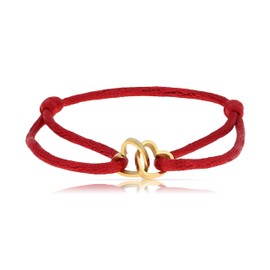 Made by Nami Women's Heart Bracelet, Black, Stainless Steel, Waterproof Jewellery, Adjustable Size, Friendship Bracelets, Stainless Steel