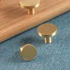Modern Brushed Brass Gold Round Cabinet Kitchen Knobs Dresser Drawer