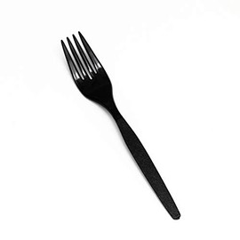 Maryland Plastic Forks (Pack of 50) - Disposable Plastic Flatware, Perfect Party Supplies for Birthday, Baby Shower, Home Use, Dinner & More Events, Black