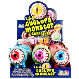 Kidsmania Icu Cyclops Monster Eye Ball Jaw Breaker 6.4 oz.,12 ct
