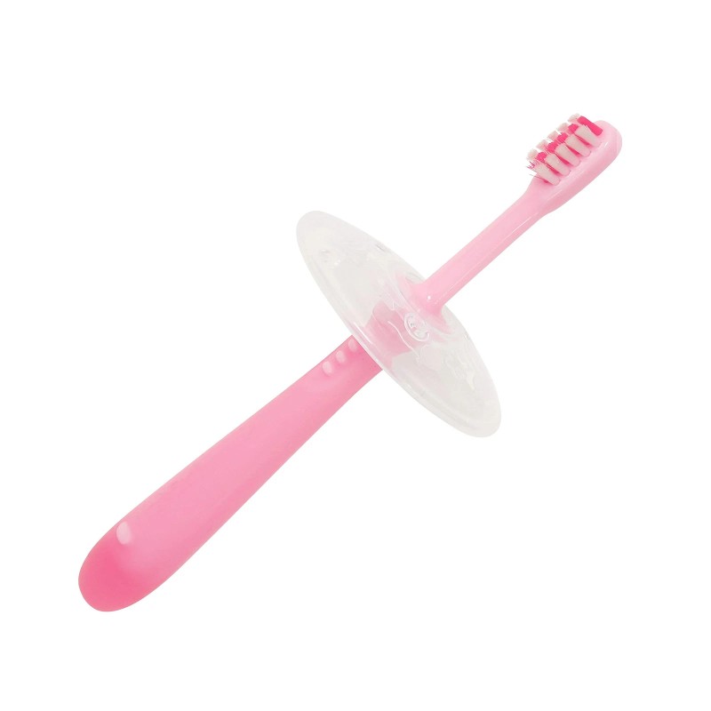 Pigeon Baby Toothbrush Lesson Stage 4 (Pink) 2-Pack, Age 1