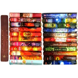 Krishan incense sticks Series 1, incense sticks multipack with Wooden Incense Holder (20 stick x 12 Hexa Pack = 240 Sticks) (SERIES_3)