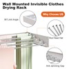 Curtainboro Wall Mounted Drying Rack, Laundry Drying Rack Collapsible with