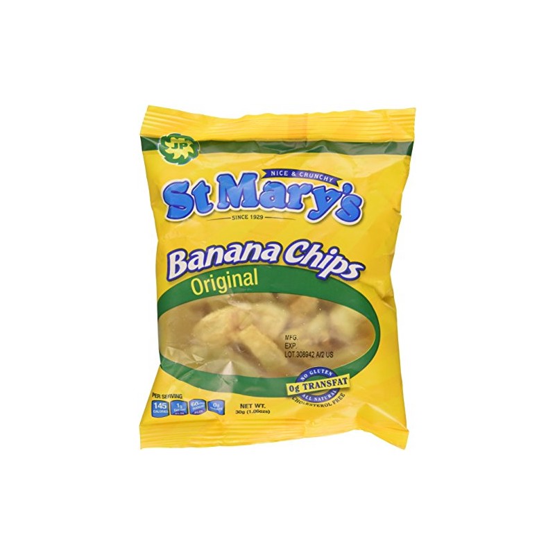 St Mary's Banana Chips 1.06 Ounce (Pack of 24)