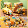 VioraWhite 30 Pcs Construction Themed Party Boxes Construction Truck Treat