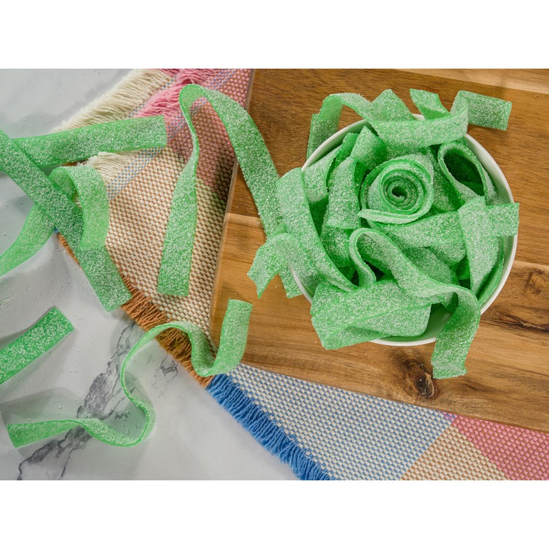 Smarty Stop Sour Gummy candy Strips (Green Apple, 1 Pound)