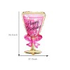 4Pcs 36inch Champagne Bottle Foil Balloons and Goblet Wine Glass