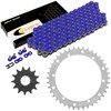 Caltric Blue Drive Chain And Sprockets Kit Compatible with Yamaha