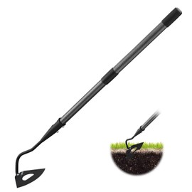 Hardened Hollow Hoe with Long Handle - 85 Inch -Heavy Duty Garden Hoes for Weeding Loosening Soil Digging Planting Ridging, Handy Hoe Garden Tool