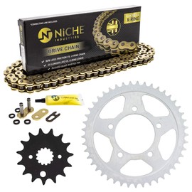 NICHE Drive Sprocket Chain Combo for Suzuki GSXR750 Front 15 Rear 45 Tooth 530VM-X X-Ring 108 Links