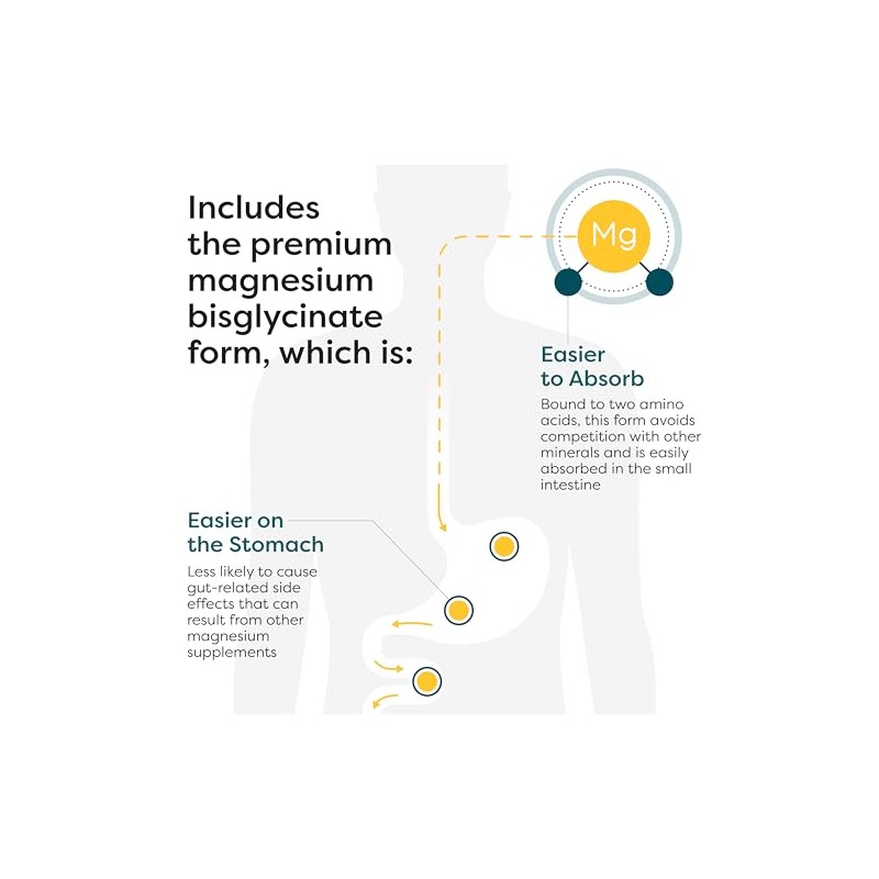 Klaire Labs Magnesium Glycinate Capsules, 100 mg, 100 Count