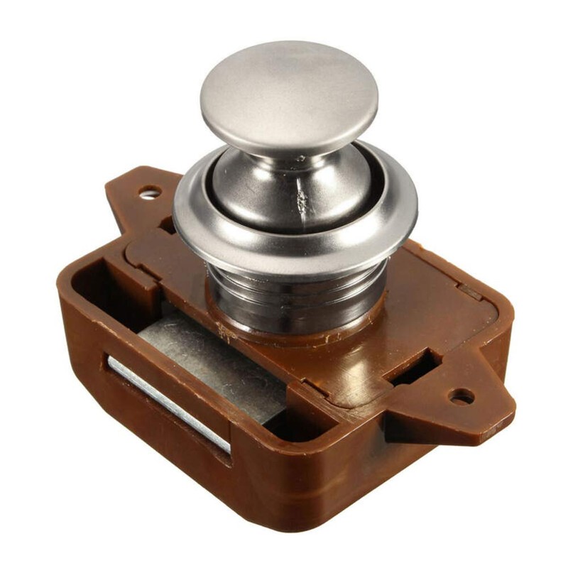 Push Button Latch Catch Keyless Door Lock Cupboard Drawer Door