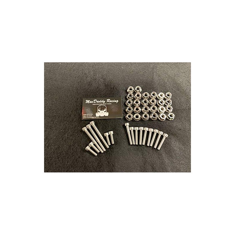 MacDaddy Racing Stainless Bolt Kit, Case Nuts, Cylinder And Head