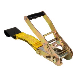 Mytee Products 2" x 120" Car Tie Down Straps for Trailer with Flat Hook - 3333 LB WLL Lasso Style Tire Straps for Car Trailer with Ratchets - Vehicle Tie Down Wheel Straps for Hauling Cars