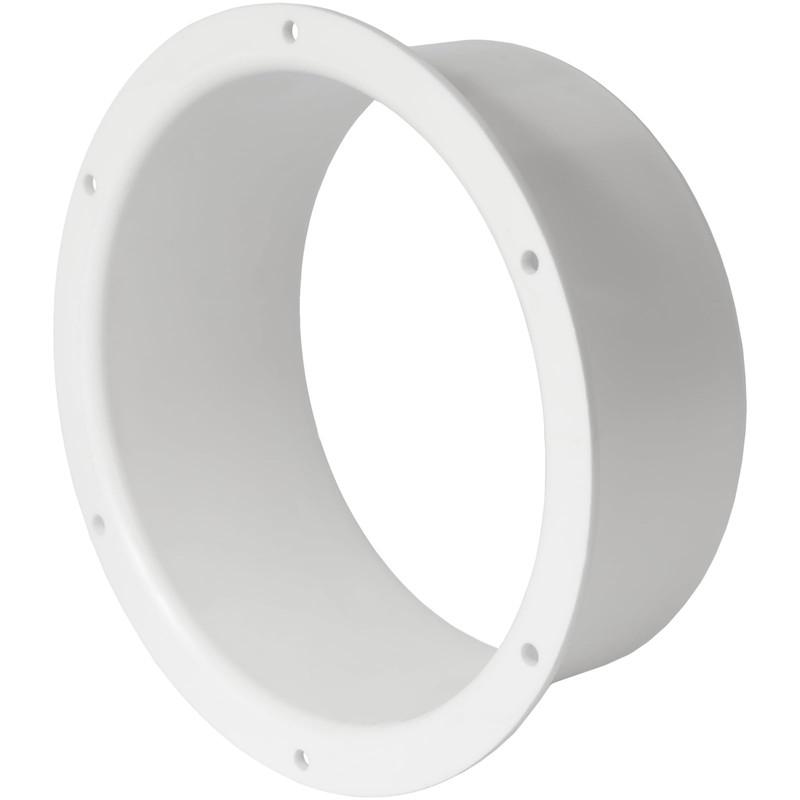 6" Inch / 150 mm Duct Connector Flange, Plastic Straight