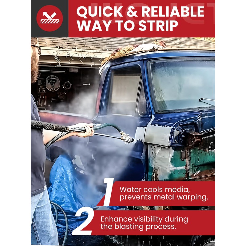 WOJET Pressure Washer Sandblasting Kit, Wet Sand Blaster for Pressure