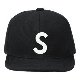 Basicence Logo Short Cap S Logo Short Brim Umpire Cap Functional Hat Antibacterial Deodorant Men's Women's Boys' Girls' Free Size Kids Size, Black, 57 to 59 cm