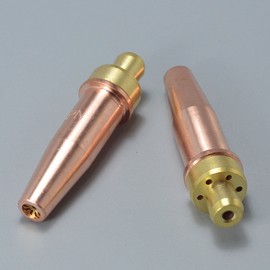 RIVERWELD Propane Natural Gas Cutting Tips 3-GPN Size 1 & 3-GPN-1 Fit Victor-style Oxygen Oxy Oxyfuel Cutter Torch Made of Copper Pack of 2