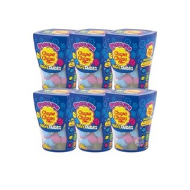 Bobzo - Chupa Chups Assorted Fruit Bubblegum Magic Cubes 86g - 6 Bottles of Sweet Chewy Treats