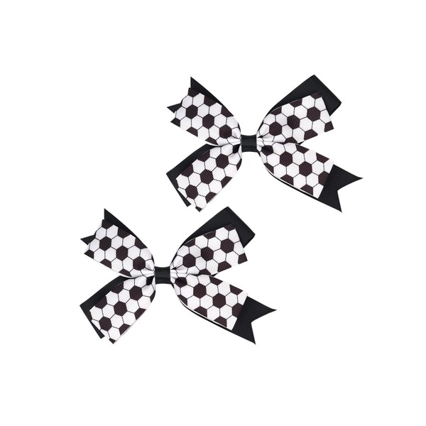 Soccer Hair Bow Clips Football Hair Clips Pin Sport Bow