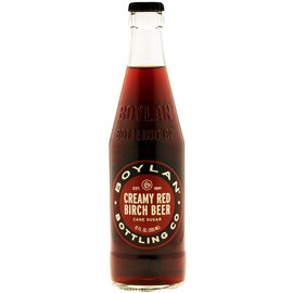 Boylan Bottling Craft Cane Sugar Soda - Creamy Red Birch Beer 12oz Glass Bottle (12 Pack, Creamy Red Birch Beer)