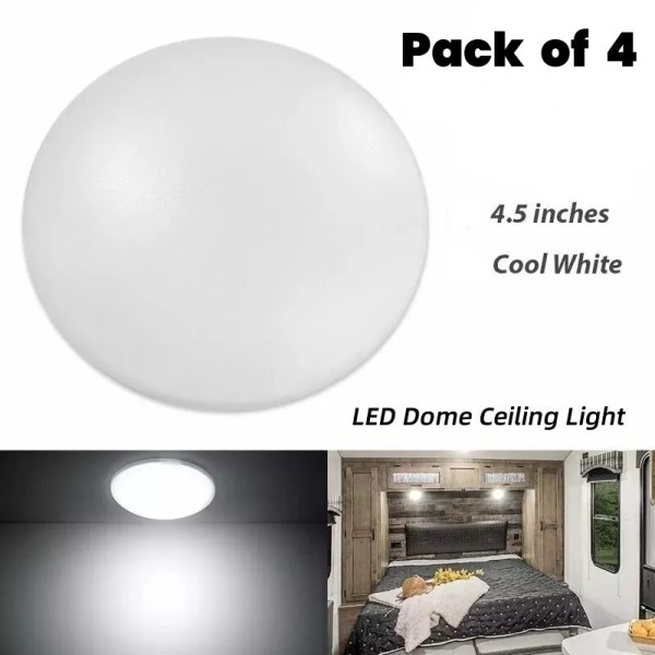 Dream Lighting 12V 4.5" RV Interior LED Dome Ceiling Light