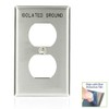 Leviton 84003-IG SS 1-G DUPL WP ENGRAVED ISOLATED GRND