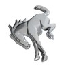 OEM M2DZ-9942528-A Silver Bucking Bronco Tailgate Emblem Made for Bronco