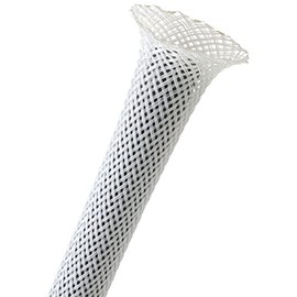 Techflex Funda de cable de 3 mm, extensible, 7.62 m, blanco