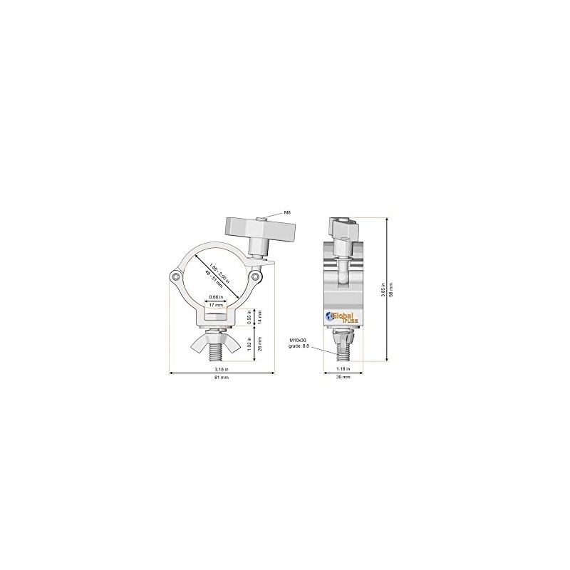 Global Truss Pro Half Coupler Clamp (812-IN)