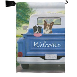 Breeze Decor Play Day with Buddy Garden Flag Set Mailbox Hanger Dog Puppy Spoiled Paw Canine Fur Pet Nature Farm Animal Creature House Banner Small Yard Gift Double-Sided, Made in USA