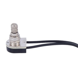 B&P Lamp® On-Off Rotary Canopy Switch with Removable Nickel Plated knob, 3/8" Shank