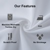 Weavric Rectangle Tablecloth, 52x114 Inches 132x290cm, Washable White Polyester Tablecloth