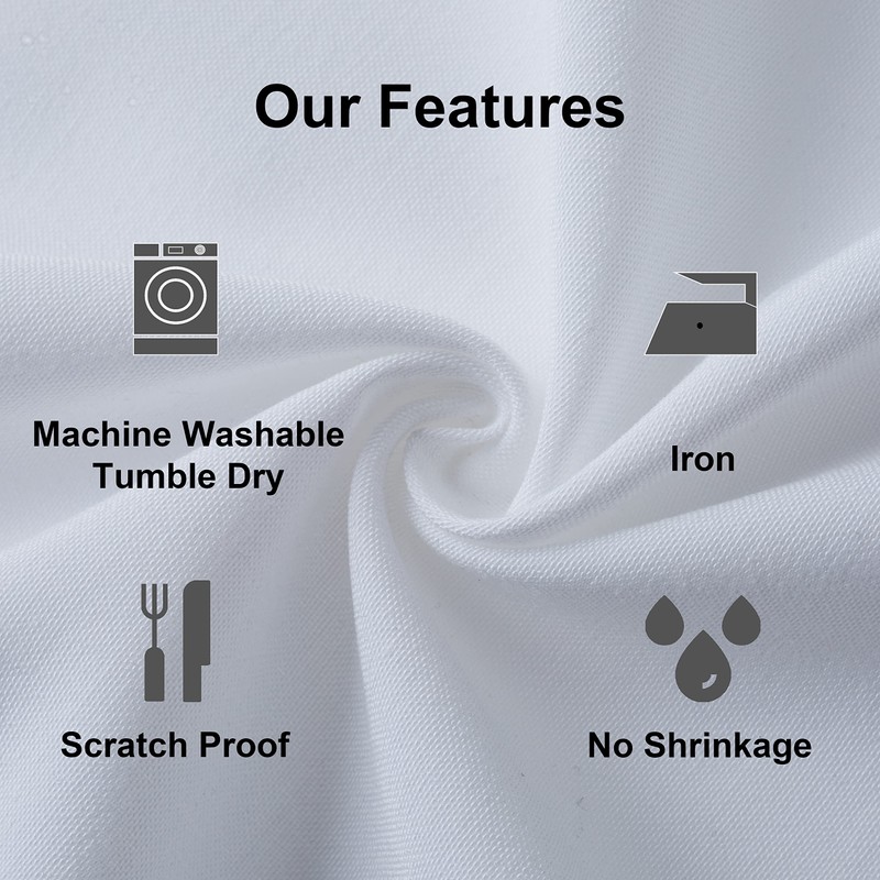 Weavric Rectangle Tablecloth, 52x114 Inches 132x290cm, Washable White Polyester Tablecloth