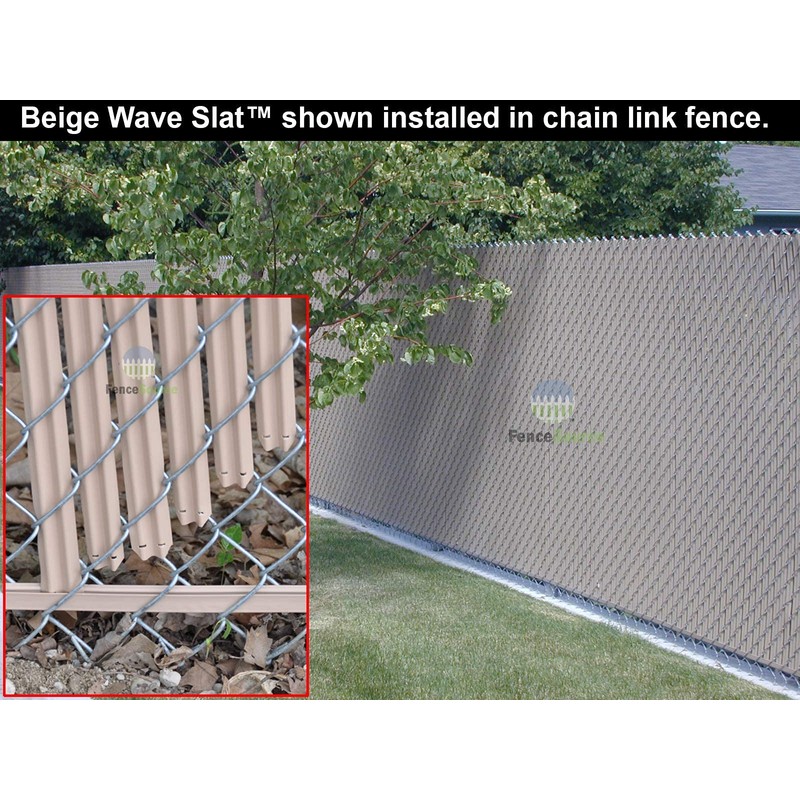 FenceSource Wave Slat (9 Colors) Single Wall Bottom Locking Privacy