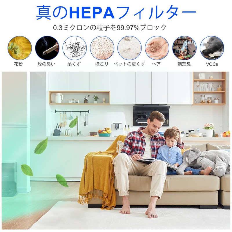 CHNPOFNT EJT-S200 360° Enzyme Air Purifier Replacement Filter for Iris