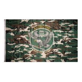 JumpingLight 3x5 US Army Airborne Camouflage Camo Screaming Eagles Poly Flag 3x5 Banner