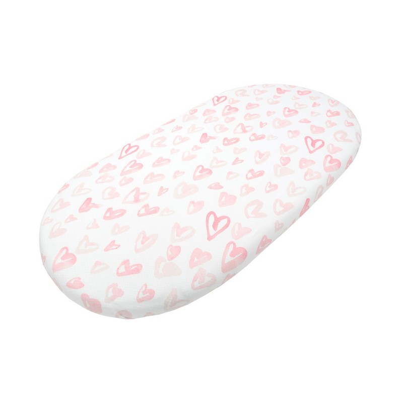 2Pcs Bassinet Sheet Polyester Cotton Breathable Elastic Bassinet Pad Mattress