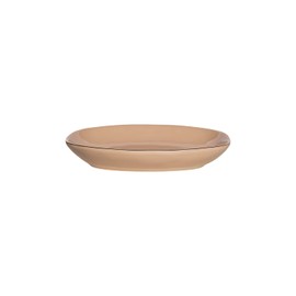 Tranquillo Classic Soap Dish Oval Salmon Orange with Gold Rim Ceramic with Holes for Water Drainage 14 x 9.5 x 2.5 cm