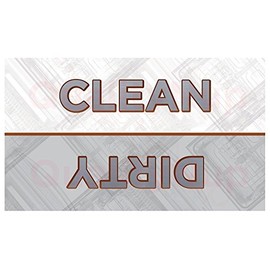 Clean Dirty Dishwasher Magnet - Premium - 30 Mil - Rounded Corners (1)