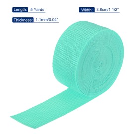 MECCANIXITY Lightweight Polypropylene Webbing Strap 1 1/2" 5 Yard Backpack Strapping Band Turquoise Green for Outdoor Luggage Cargo Straps