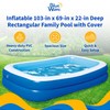 Blue Wave Family Inflatable Pool with Cover – 8.5-ft x