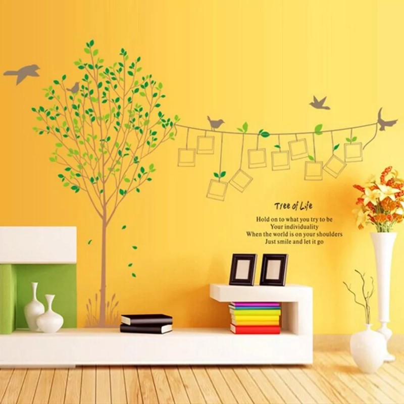 DaraBaby Vinil Decorativo Árbol Grande Porta Retratos Sala Habitación