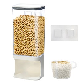 Detergent Dispenser for Laundry Room,Wall-Mounted Laundry Detergent Dispenser with Spigot Cup Holder,Suitable for Soap Beads Rice Scent Boosters Dry Food Dog Food Dispenser Storage Containers(1.5L)