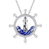 URONE Sterling Silver Lighthouse Pendant Necklace - Lighthouse Jewelry Gift