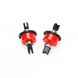 RCAWD 2Pcs Front Rear Diff Set, Spiral 43T 10k Oil for Arrma 1/7 Fireteam Mojave 1/8 Karton Notorious Outcast Talion Hopups Upgrade Parts ARA310957(Red)