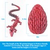 Cuanvitch 3D Printed Dragon Egg Toy 12" Crystal Articulated Dragon