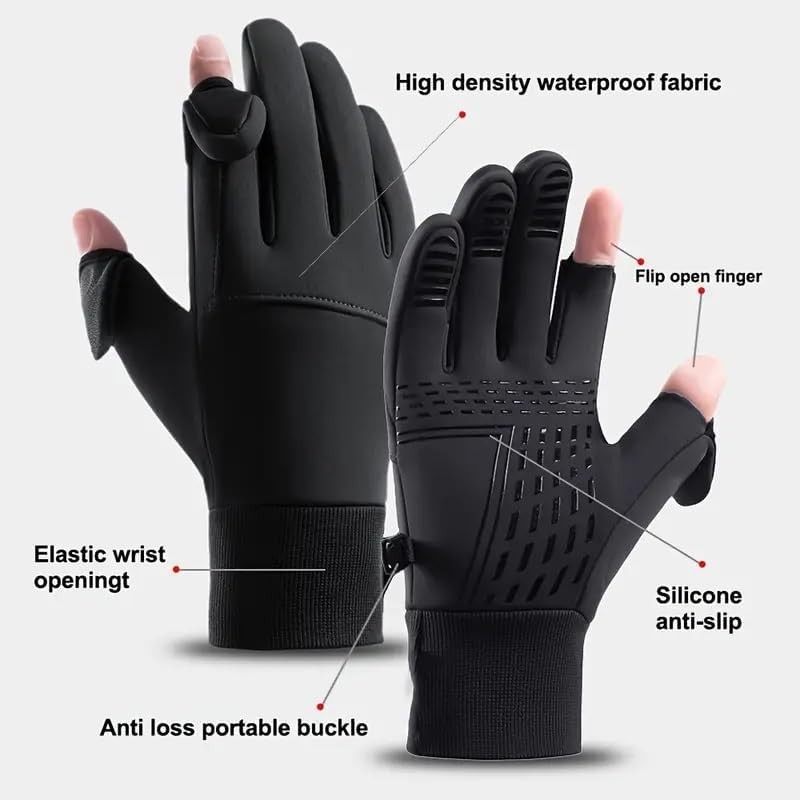 2XK-NOV Fingerless Gloves Fishing Gloves Winter Gloves - Hunting Gloves