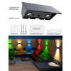 Solar Fence Lights,12 Pack Solar Lights Outdoor Warm White +